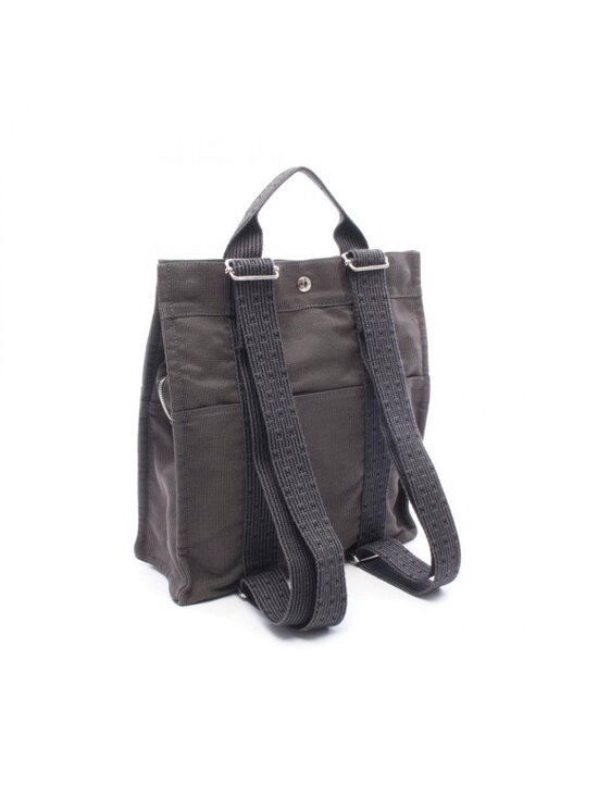 Hermes Backpack Her Line a Dos MM Gray Canvas main image 5